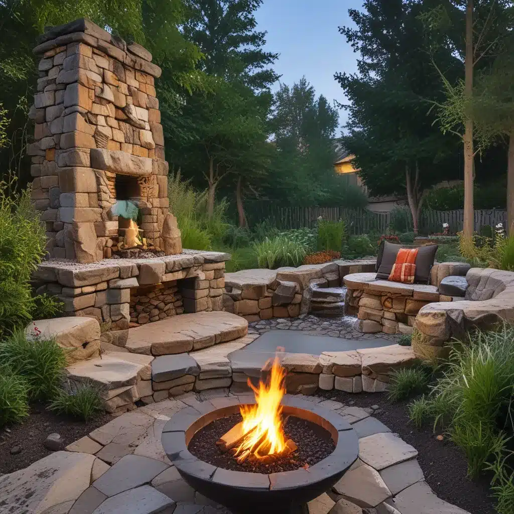 Firepit and Waterfall Combos for Showstopping Backyards