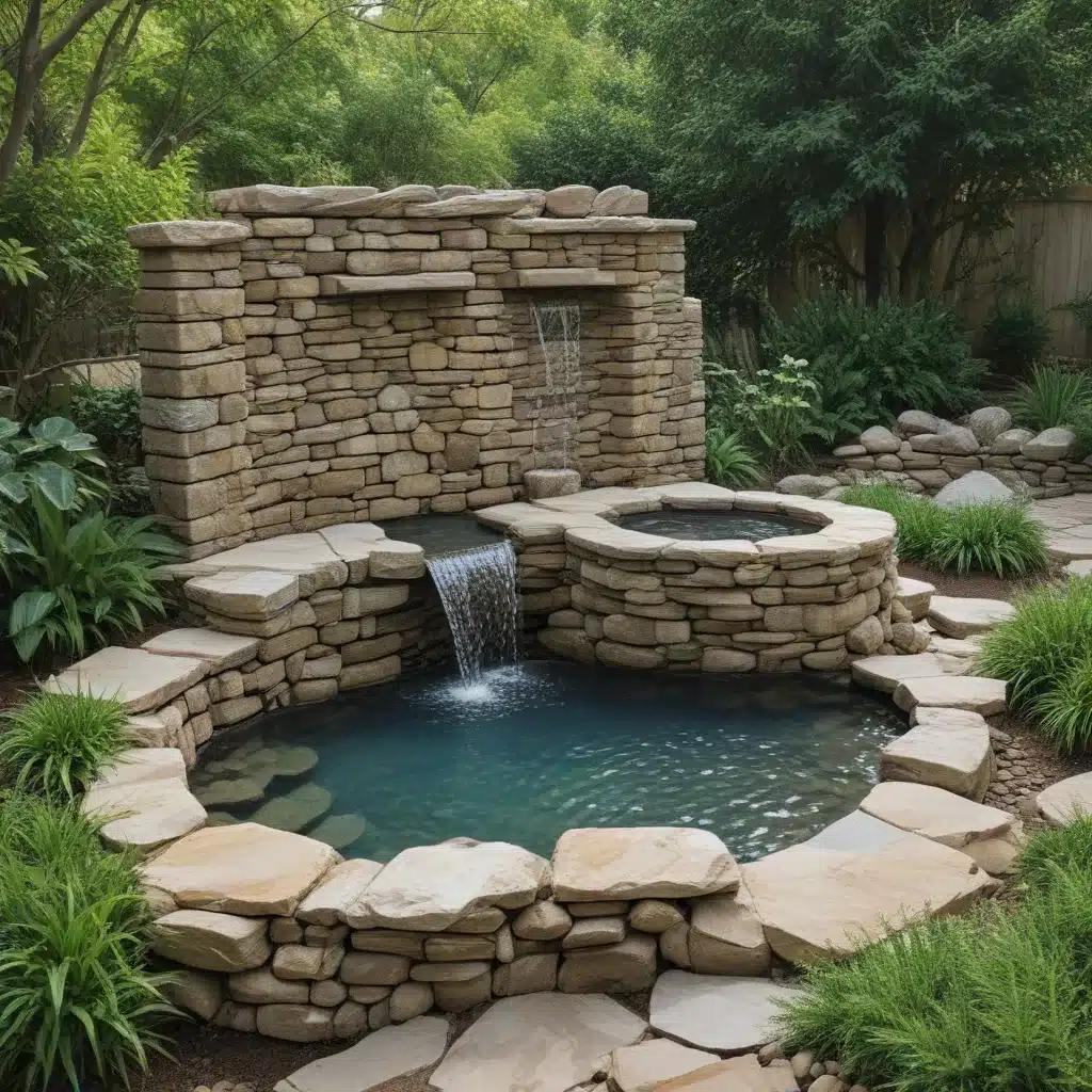 Rustic Charm: Water Features with Natural Stonework